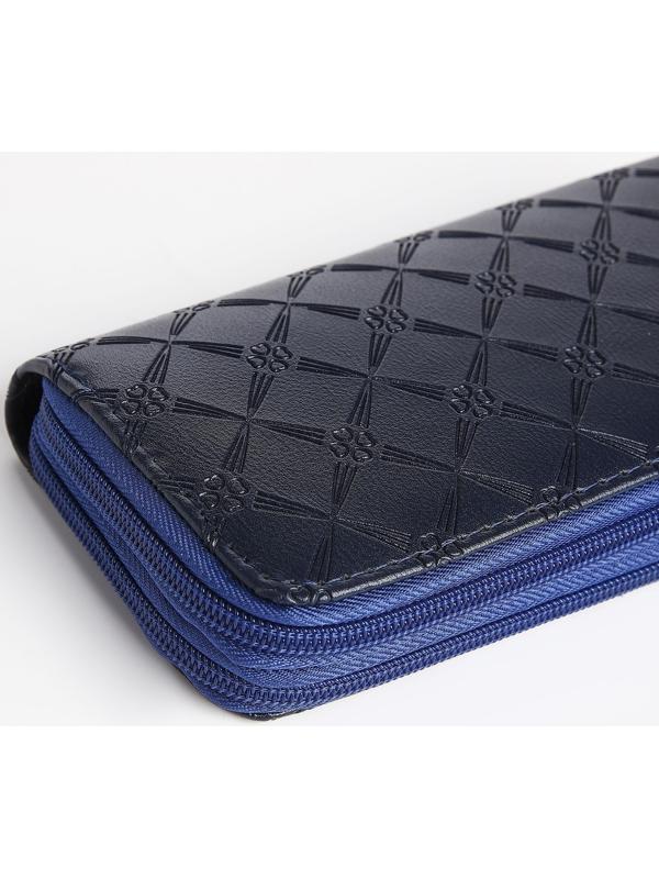 Кошелёк на молнии, цвет синий