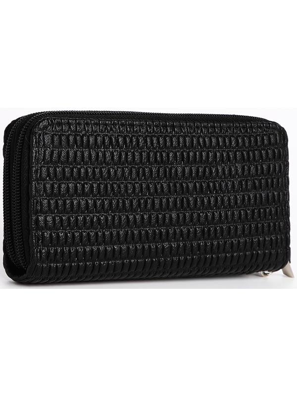 Кошелёк на молнии, цвет чёрный