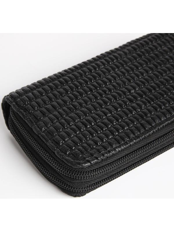 Кошелёк на молнии, цвет чёрный