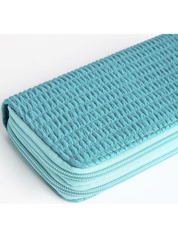 Кошелёк на молнии, цвет бирюзовый