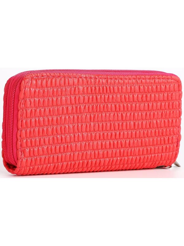 Кошелёк на молнии, цвет розовый