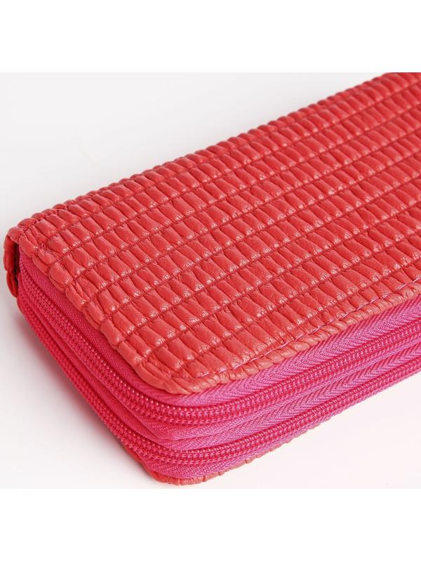 Кошелёк на молнии, цвет розовый