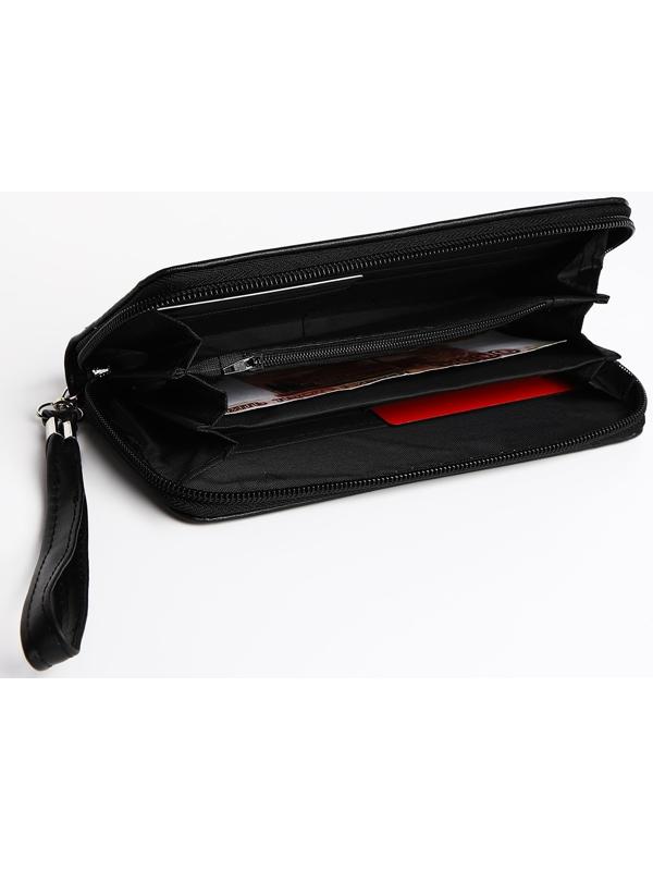 Кошелёк на молнии, цвет чёрный