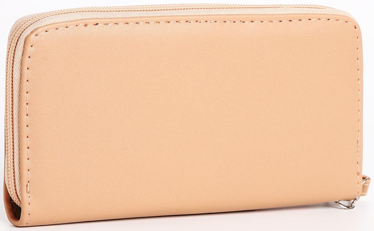 Кошелёк на молнии, цвет бежевый