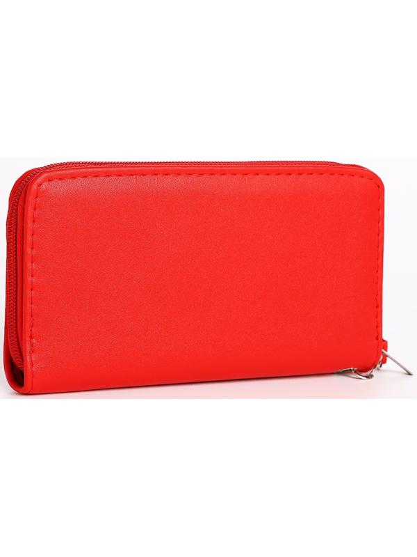 Кошелёк на молнии, цвет красный
