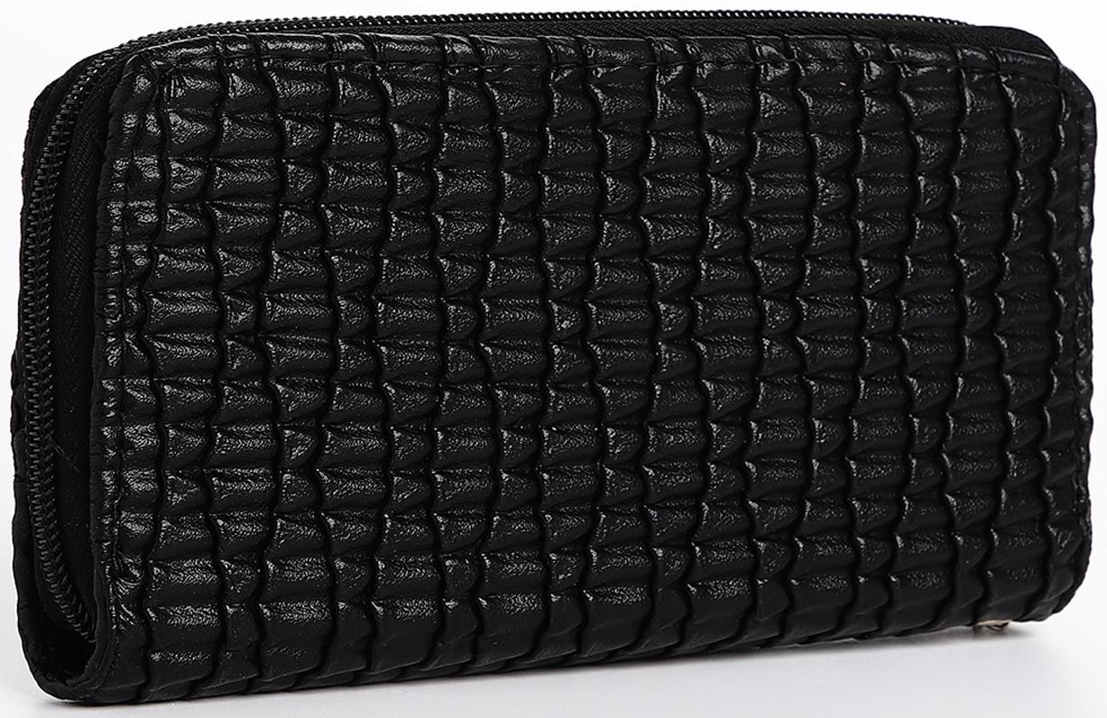 Кошелёк на молнии, цвет чёрный