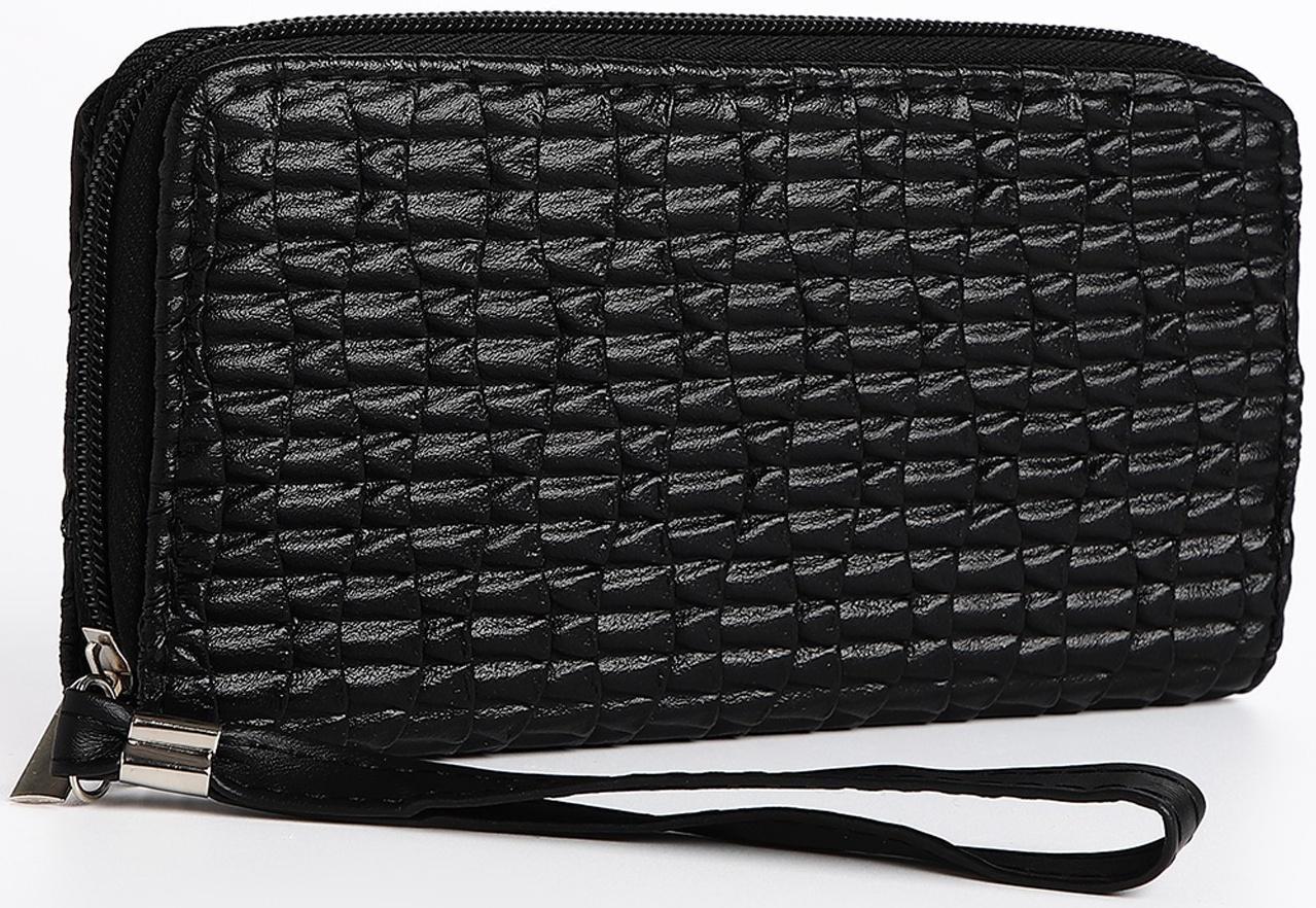 Кошелёк на молнии, цвет чёрный
