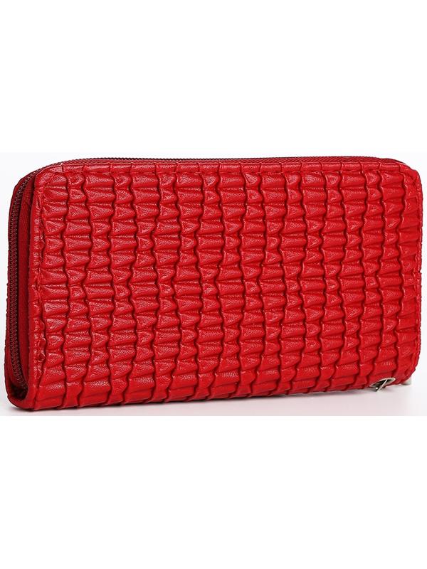 Кошелёк на молнии, цвет красный