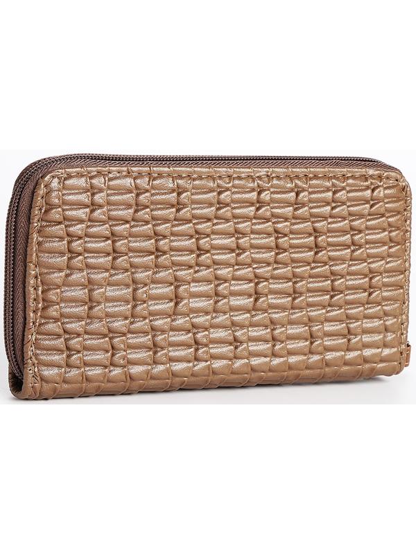 Кошелёк на молнии, цвет коричневый