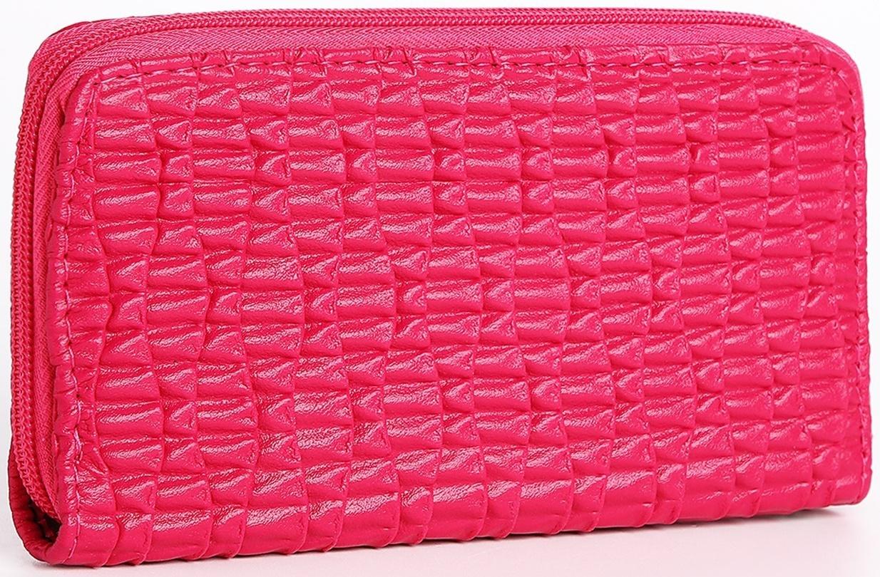 Кошелёк на молнии, цвет фуксия