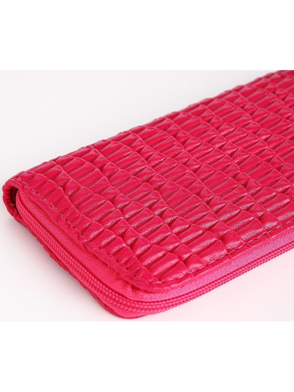 Кошелёк на молнии, цвет фуксия