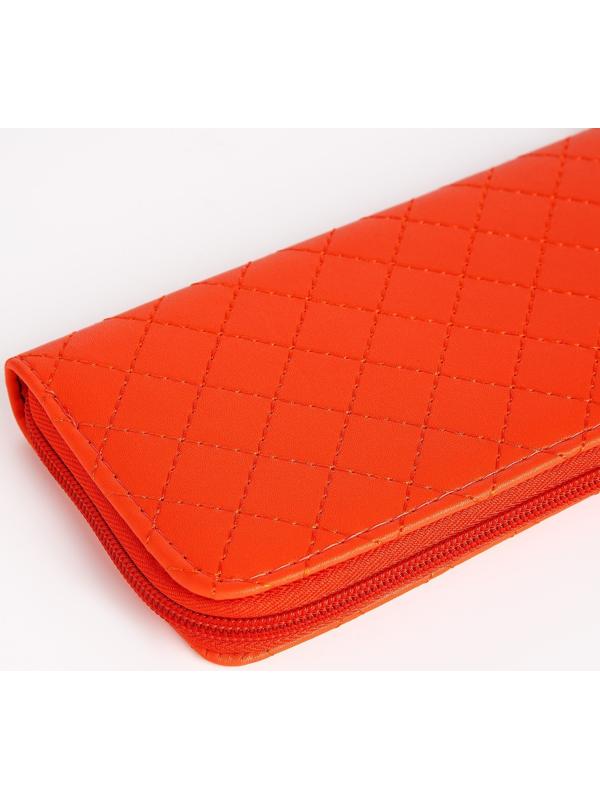 Кошелёк на молнии, цвет оранжевый