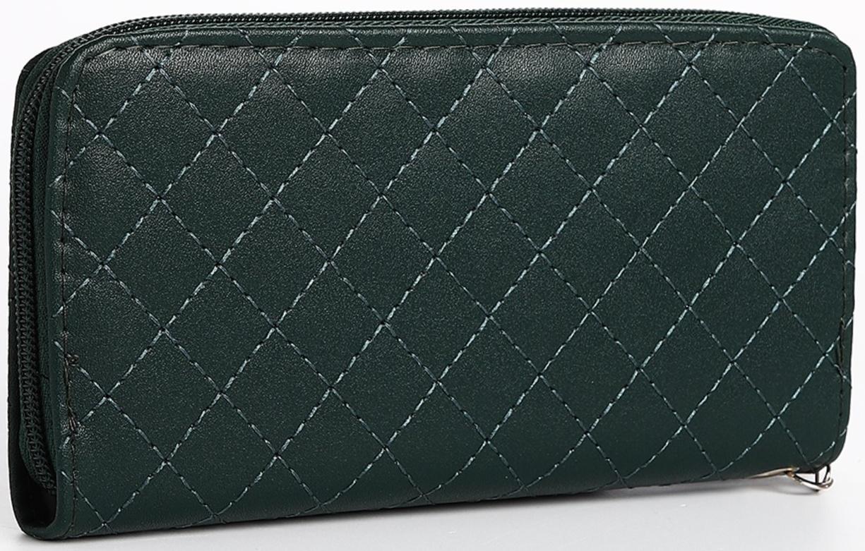 Кошелёк на молнии, цвет зелёный