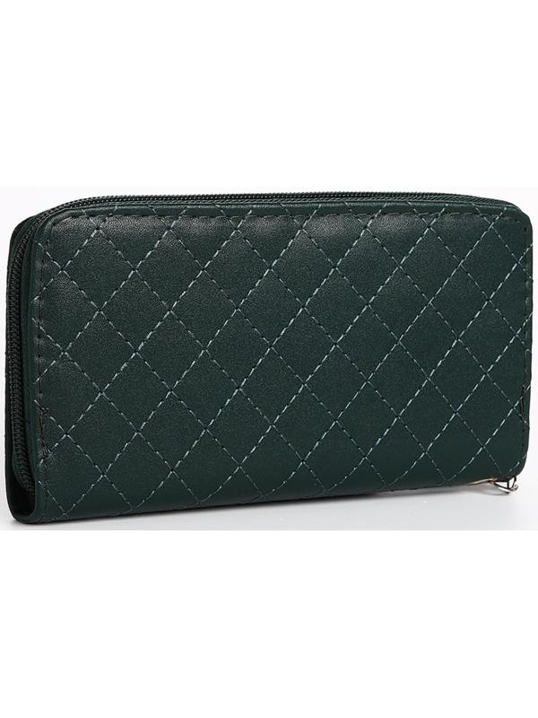 Кошелёк на молнии, цвет зелёный