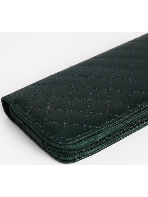 Кошелёк на молнии, цвет зелёный