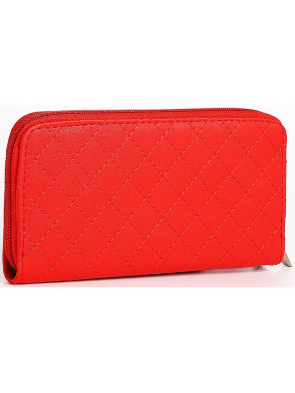 Кошелёк на молнии, цвет красный