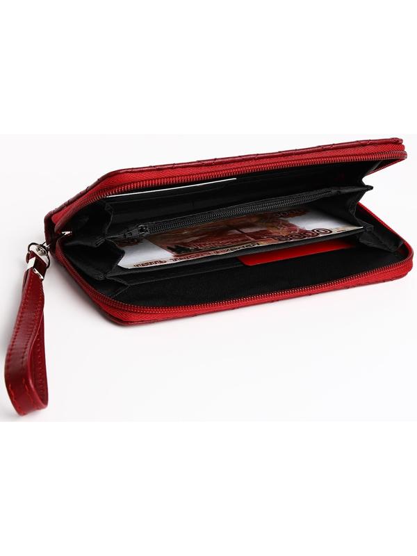 Кошелёк на молнии, цвет бордовый