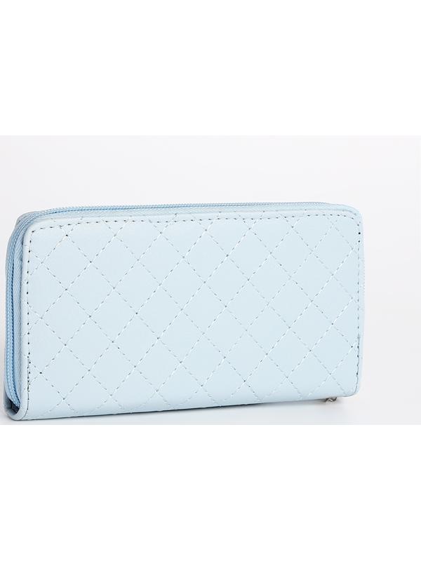 Кошелёк на молнии, цвет голубой