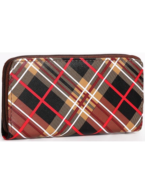 Кошелёк на молнии, цвет коричневый