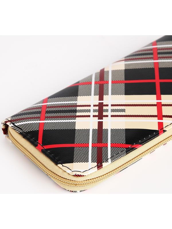 Кошелёк на молнии, цвет бежевый