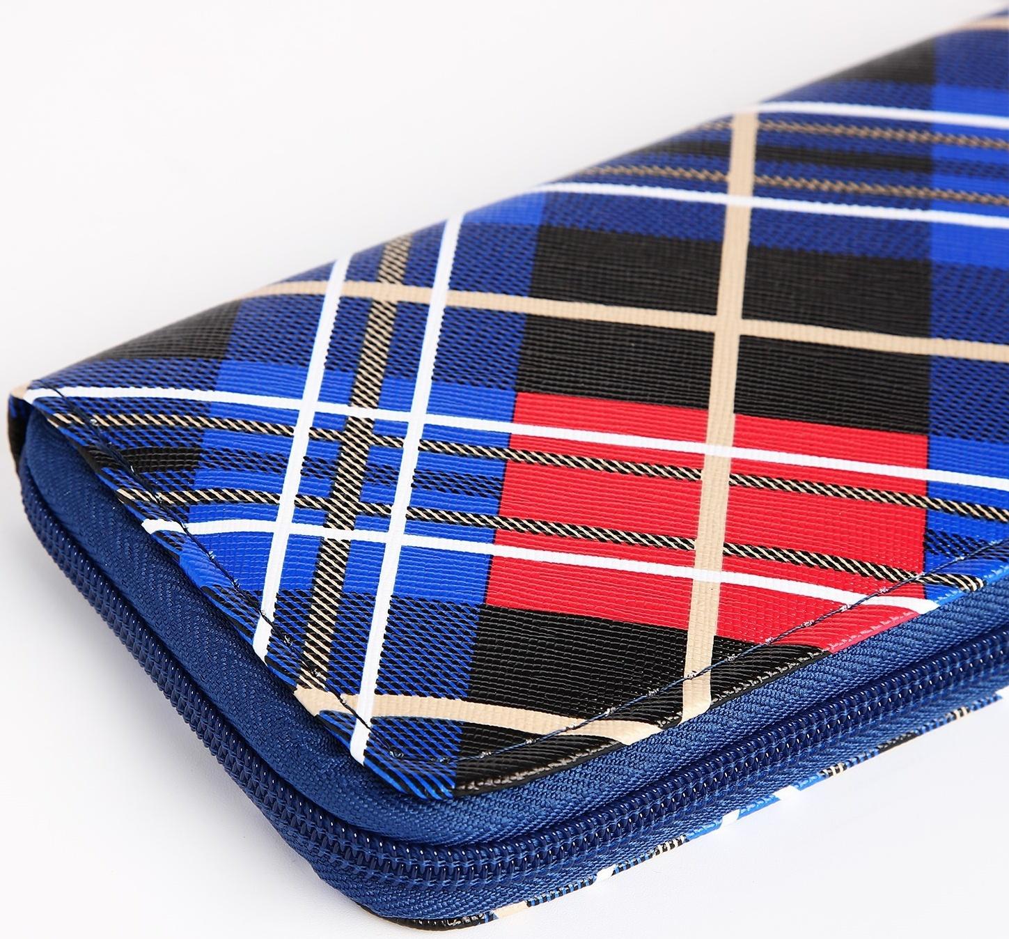 Кошелёк на молнии, цвет синий