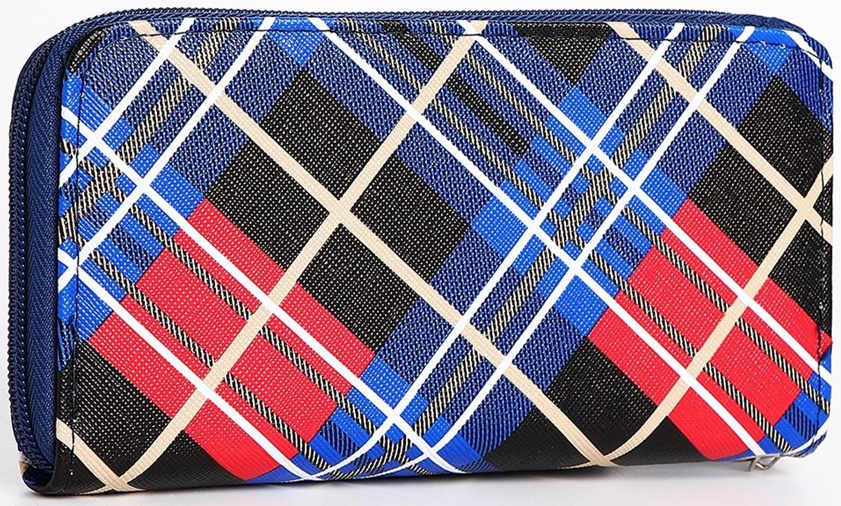 Кошелёк на молнии, цвет синий