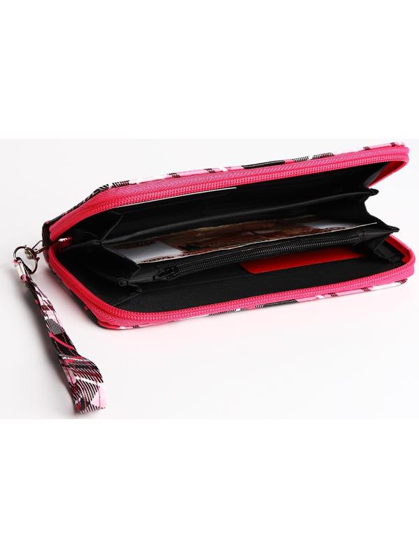 Кошелёк на молнии, цвет розовый