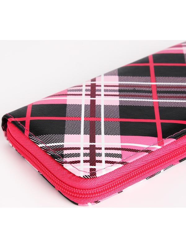 Кошелёк на молнии, цвет розовый