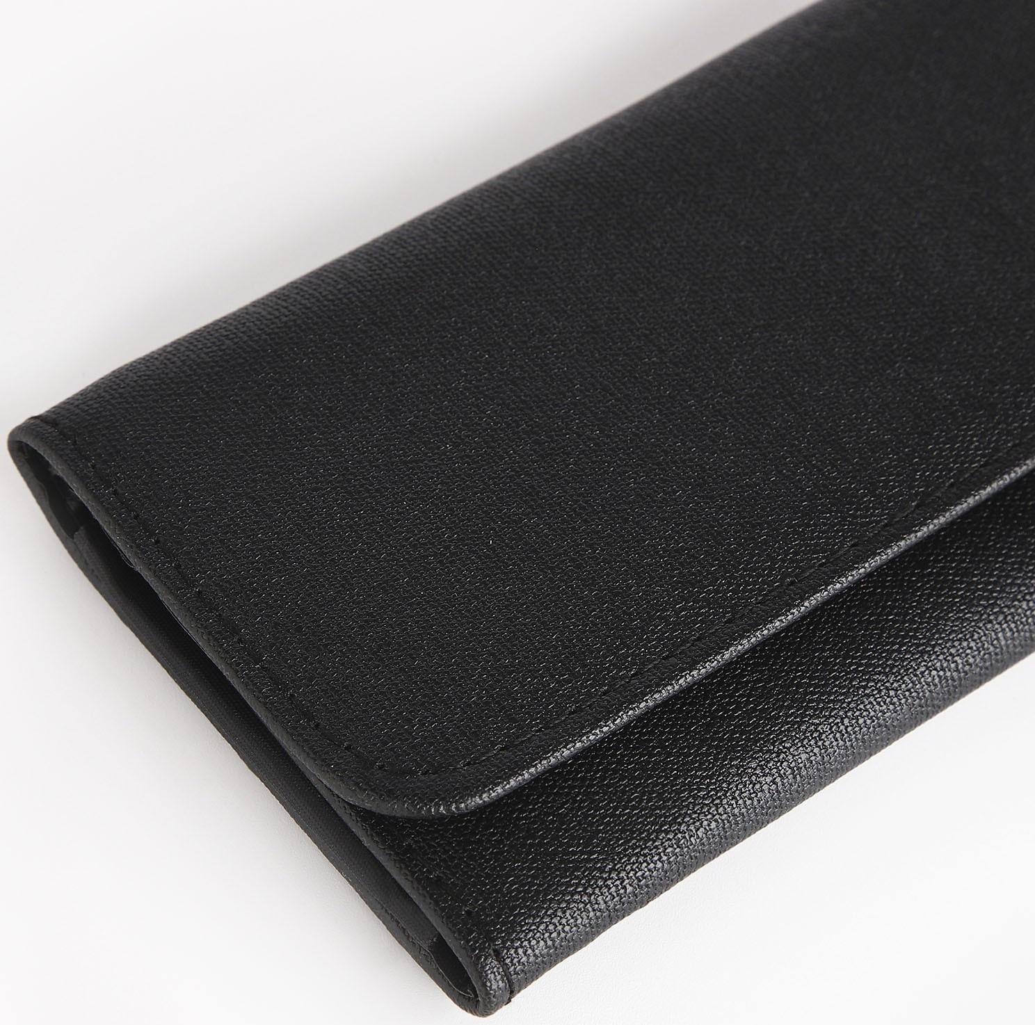 Кошелек жен 06-01-01 Диана,18,5*2,5*9 см, 3 отд, д/карт, д/монет, на кнопке, черный