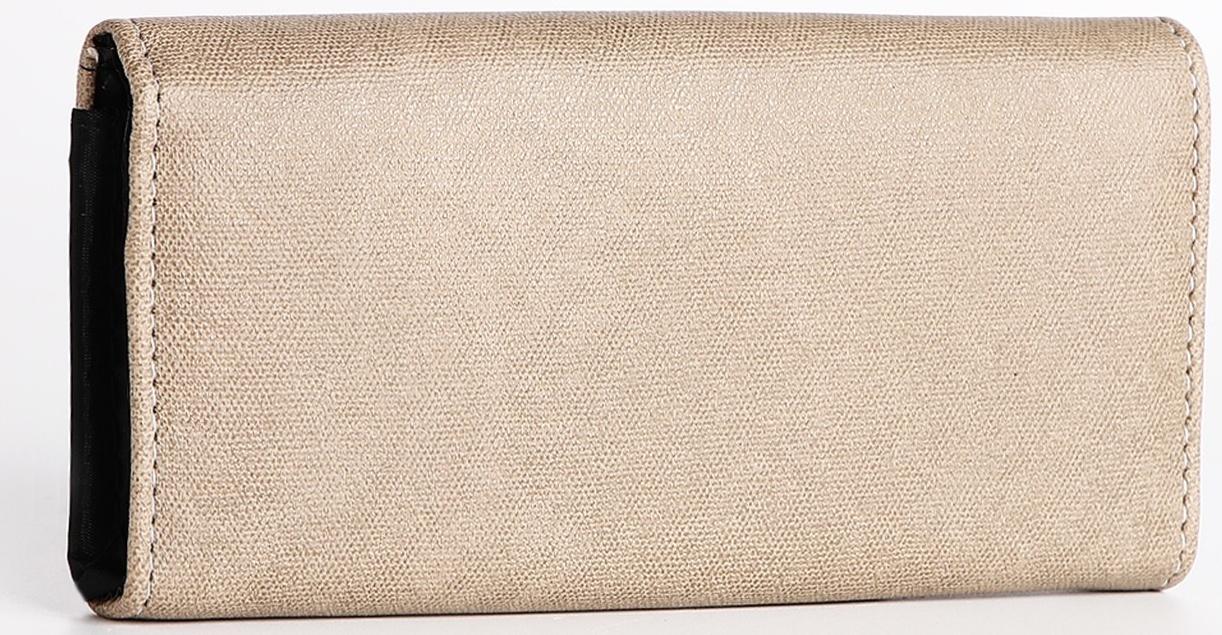 Кошелек жен 06-01-01 Диана,18,5*2,5*9 см, 3 отд, д/карт, д/монет, на кнопке, бежевый