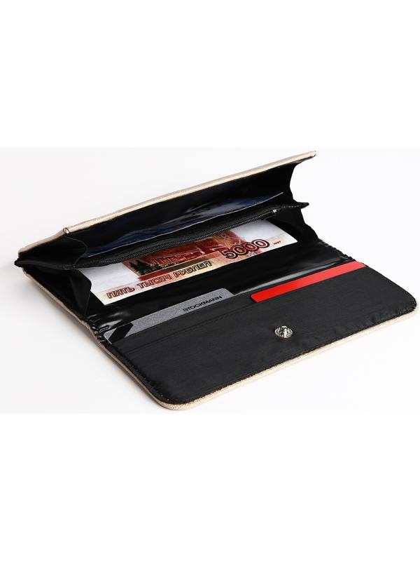 Кошелек жен 06-01-01 Диана,18,5*2,5*9 см, 3 отд, д/карт, д/монет, на кнопке, бежевый