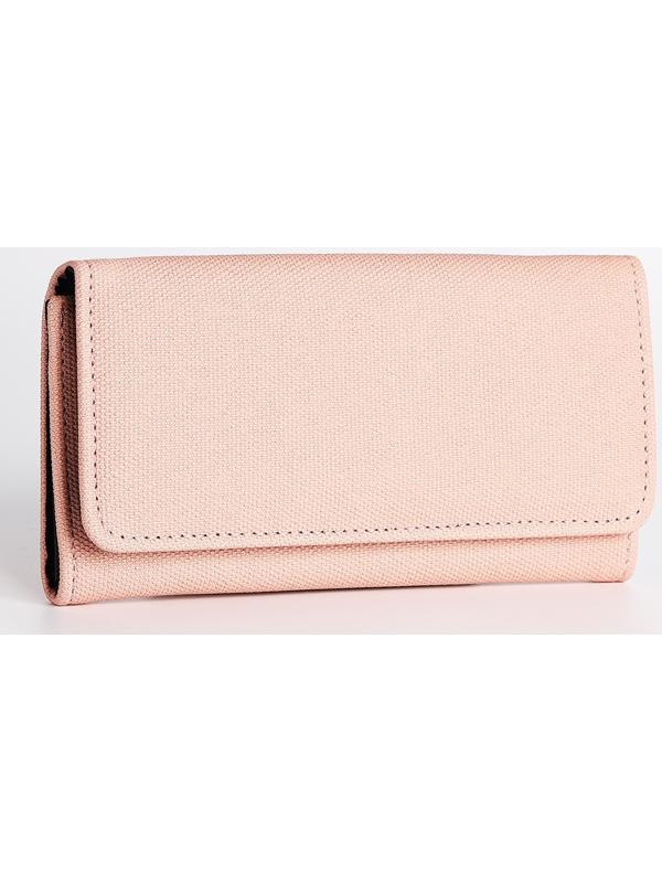 Кошелёк на кнопке, цвет пудровый