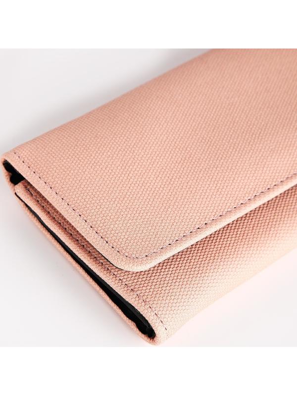 Кошелёк на кнопке, цвет пудровый