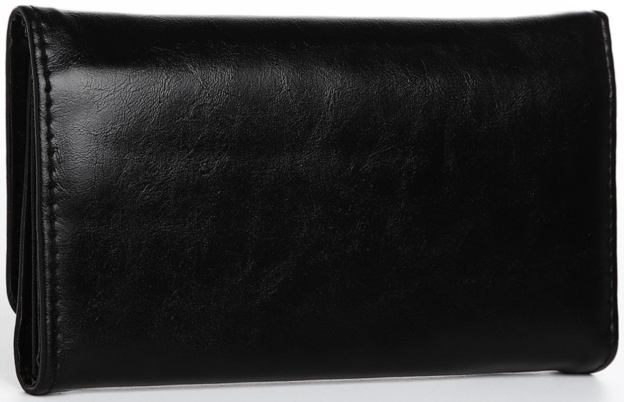 Кошелёк на кнопке, цвет чёрный