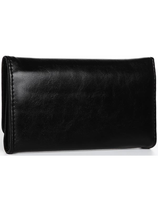 Кошелёк на кнопке, цвет чёрный