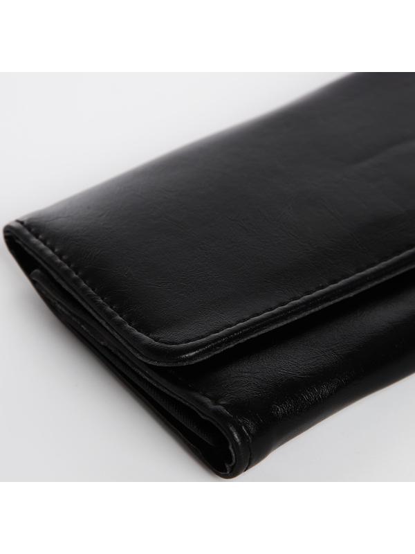 Кошелёк на кнопке, цвет чёрный