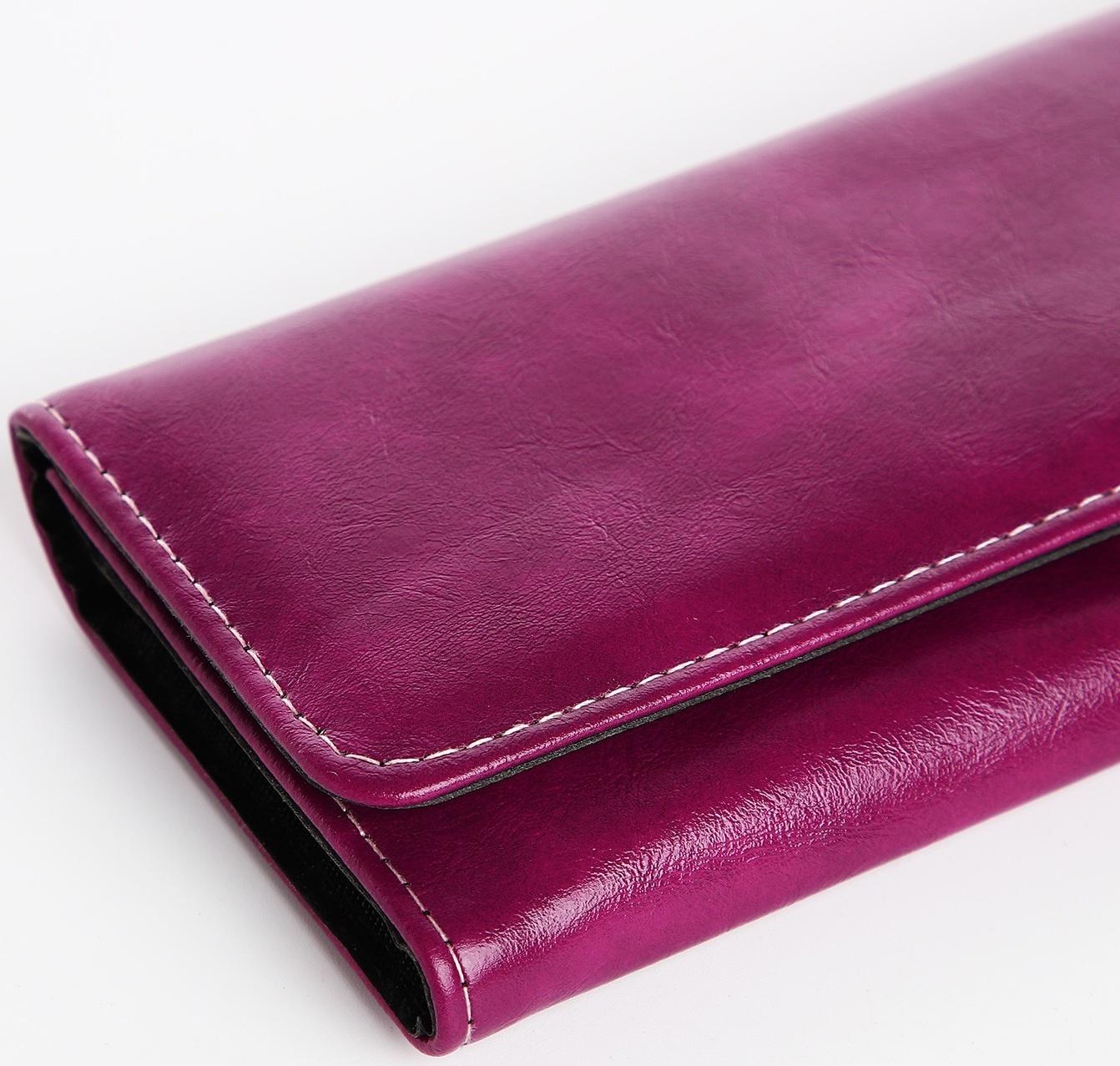 Кошелёк на кнопке, цвет фиолетовый