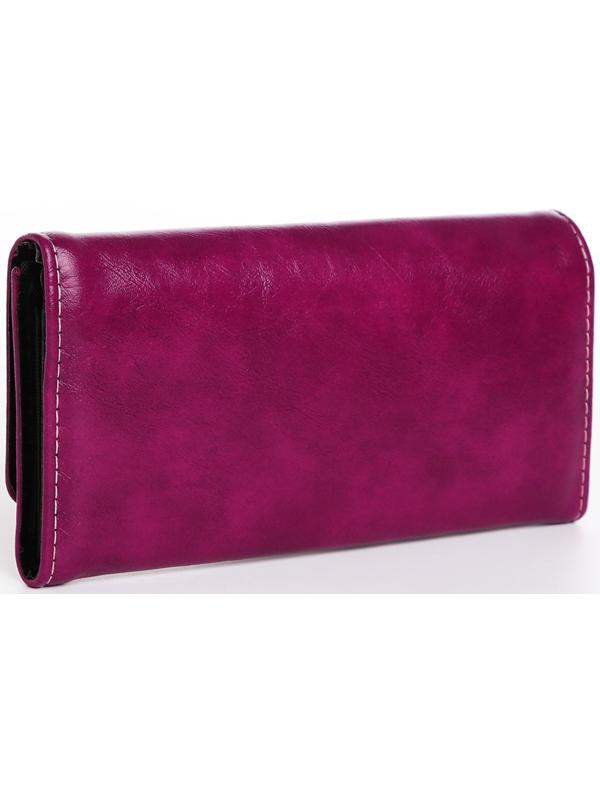 Кошелёк на кнопке, цвет фиолетовый