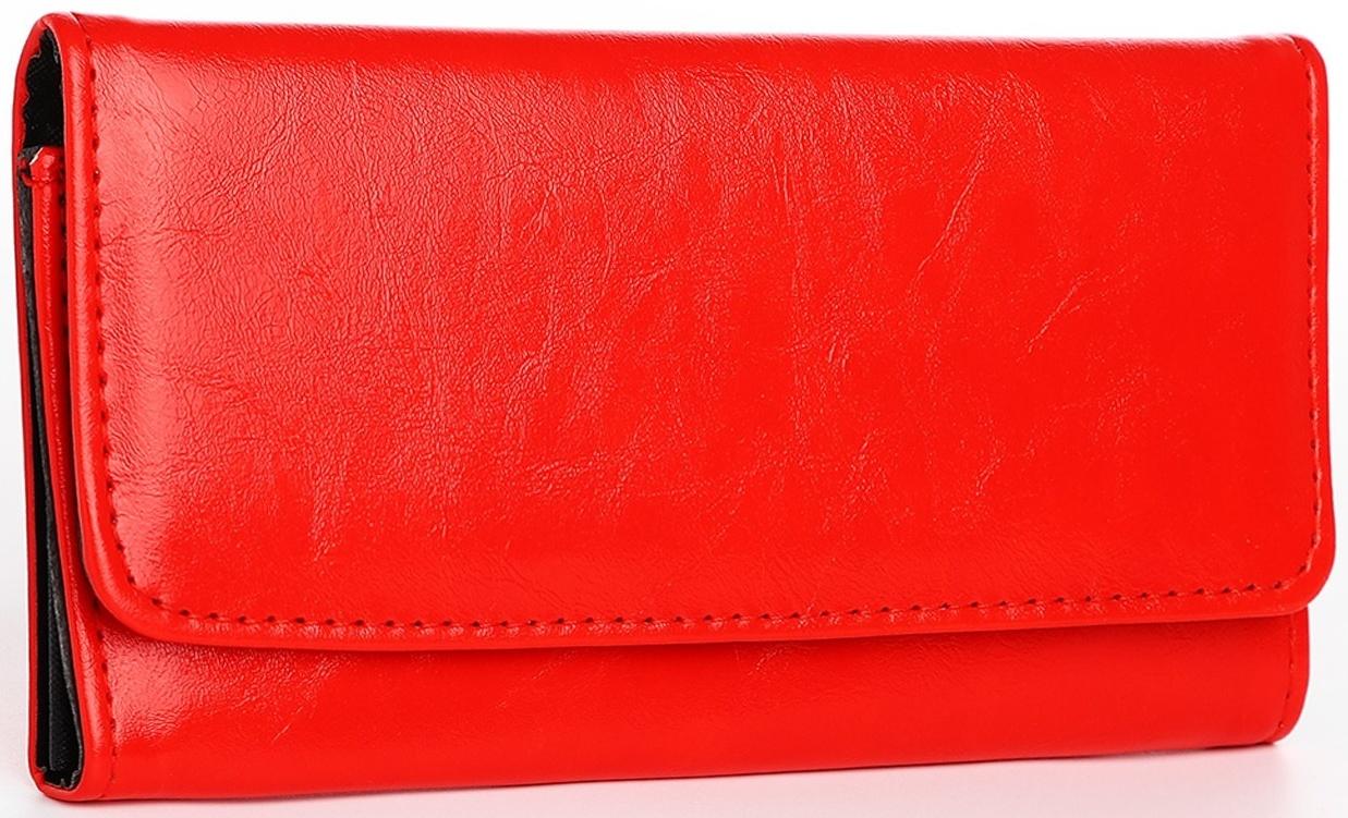 Кошелёк на кнопке, цвет красный