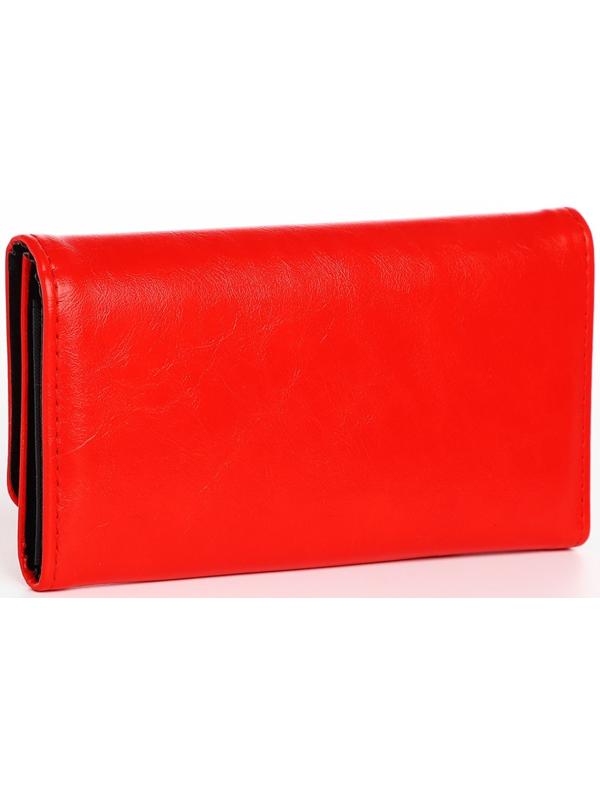 Кошелёк на кнопке, цвет красный