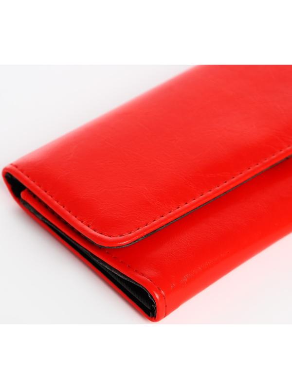 Кошелёк на кнопке, цвет красный