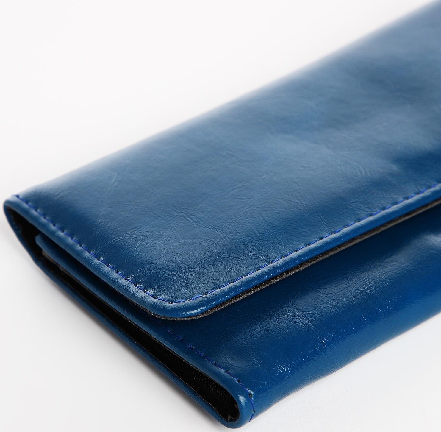 Кошелёк на кнопке, цвет синий