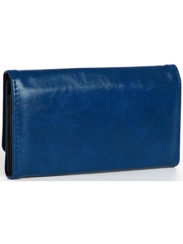 Кошелёк на кнопке, цвет синий