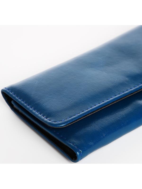 Кошелёк на кнопке, цвет синий