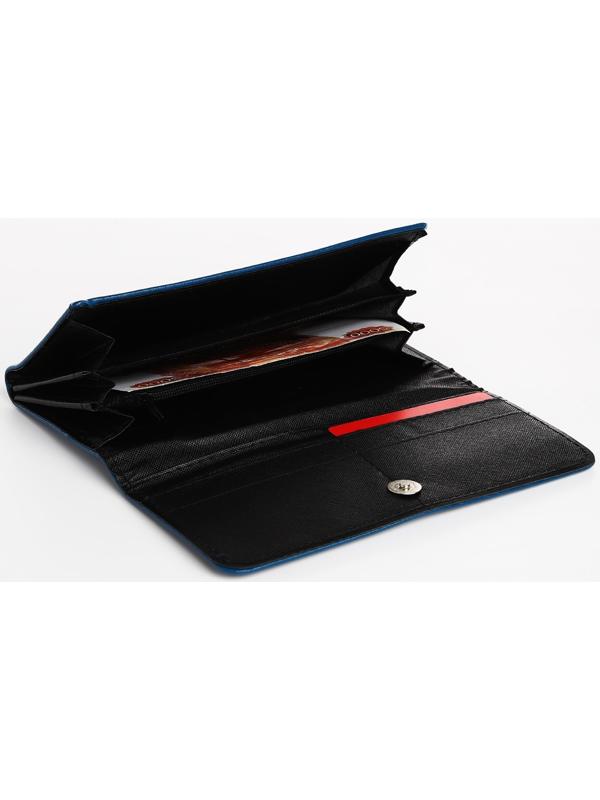 Кошелёк на кнопке, цвет синий