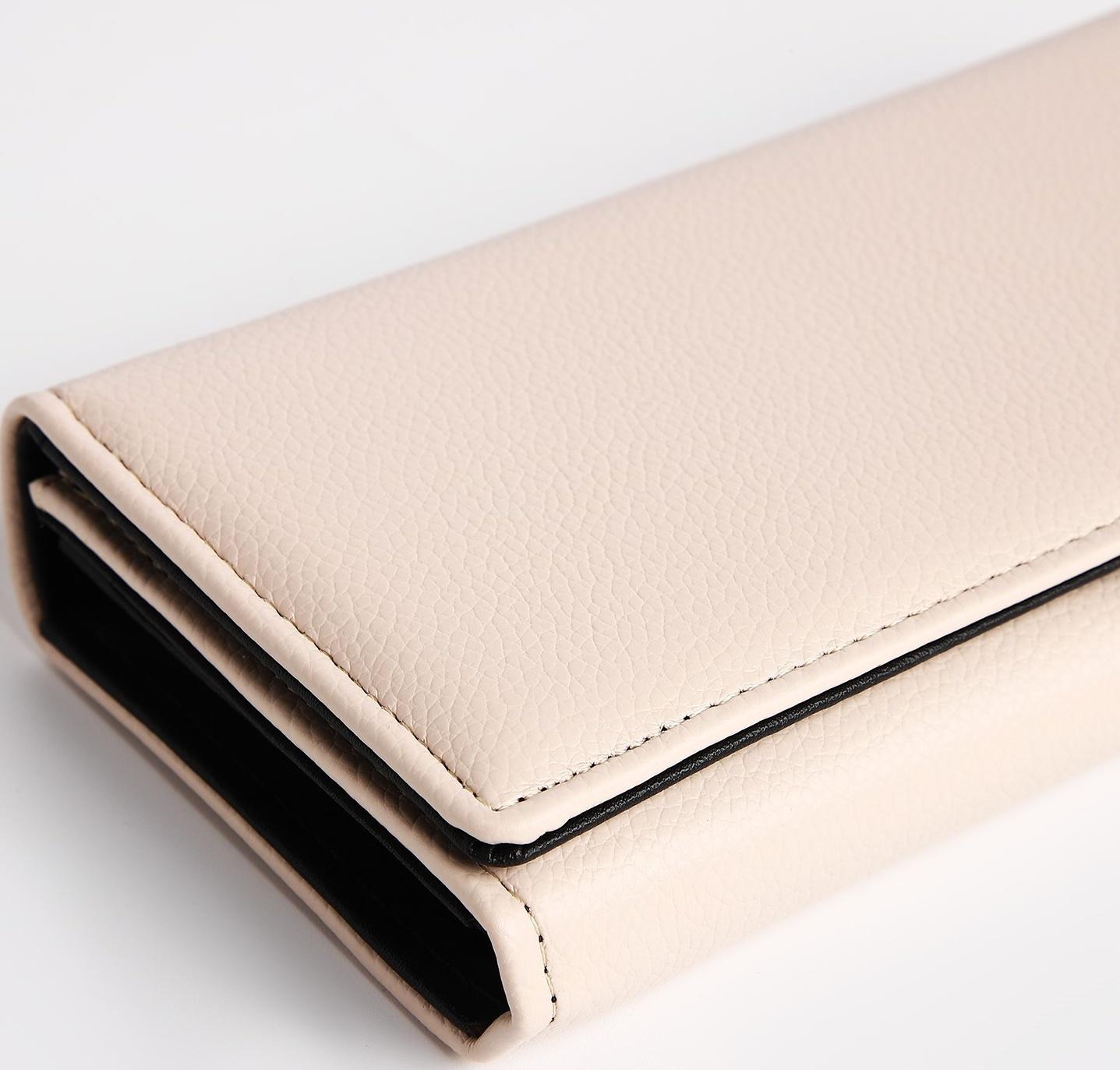 Кошелёк на магните, цвет бежевый