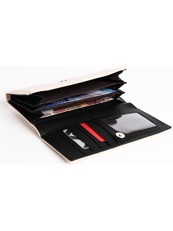 Кошелёк на магните, цвет бежевый