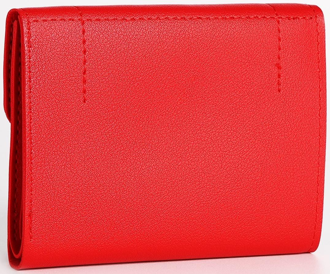Кошелек жен 12-01-01 Ида, 12*3*9 см, 1 отд, д/карт, д/монет, на кнопке, красный