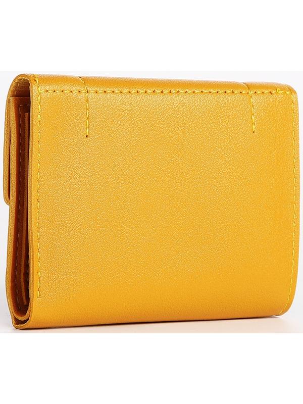 Кошелёк на кнопке, цвет жёлтый