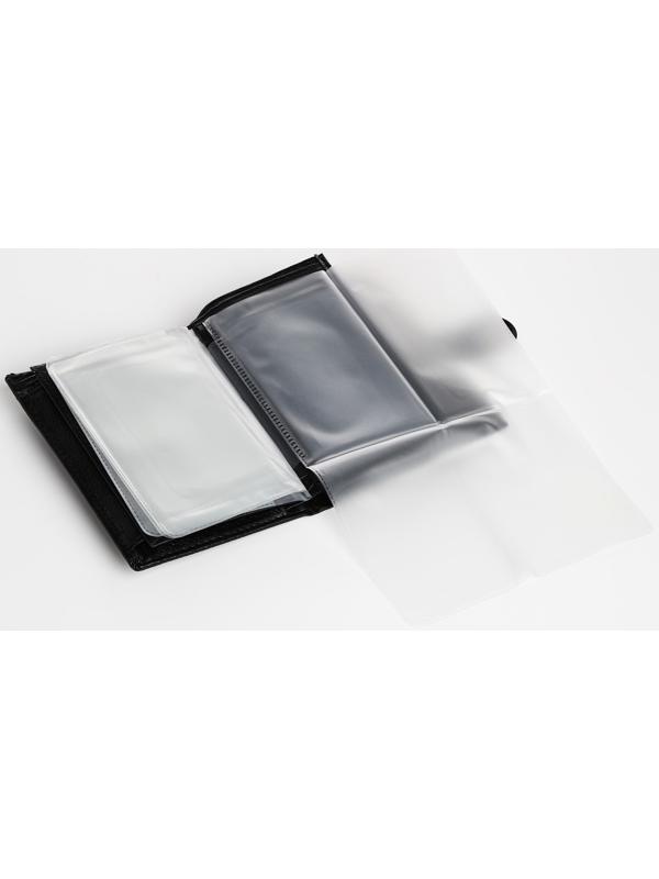 Портмоне мужское 3 в 1 на магните, для купюр, автодокументов и паспорта, цвет чёрный